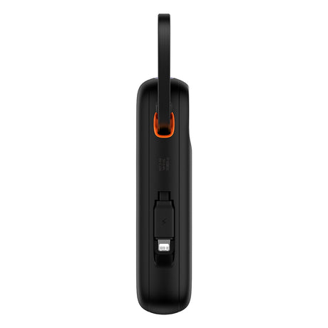 Baterie externa Baseus Qpow Pro+ (P10055003113-00), Lightning, 2x Type-C, USB, 22.5W, 10000mAh, Cable Type-C, 30cm, Negru