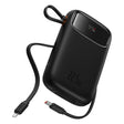 Baterie externa Baseus Qpow Pro+ (P10055002113-00), Lightning, 2x Type-C, USB, 22.5W, 20000mAh, Cable Type-C, 30cm, Negru