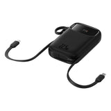 Baterie externa Baseus Qpow Pro+ (P10055002113-00), Lightning, 2x Type-C, USB, 22.5W, 20000mAh, Cable Type-C, 30cm, Negru