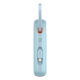 Baterie externa Baseus Qpow Pro+ (P10055002313-00), Lightning, 2x Type-C, USB, 22.5W, 20000mAh, Cable Type-C, 30cm, Albastru