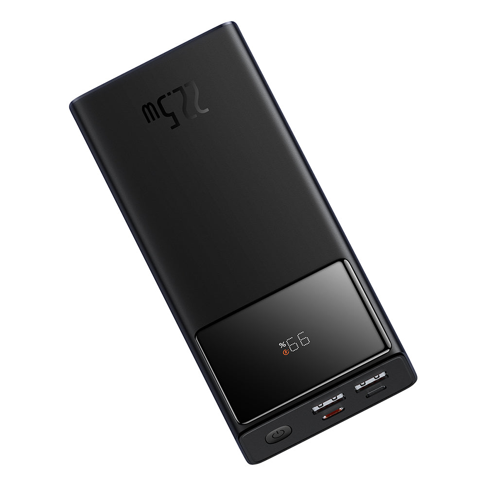 Baterie externa Baseus Star-Lord (PPXJ080001), 2x USB, Type-C, Micro-USB, 22.5W, 20000mAh, Cable Type-C, 3A, 30cm, Negru