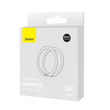 Suport Baseus (set de 2) Metal Ring Magnetic Series (PCCH000001), Universal Phone Ring for Samsung, iPhone, Negru