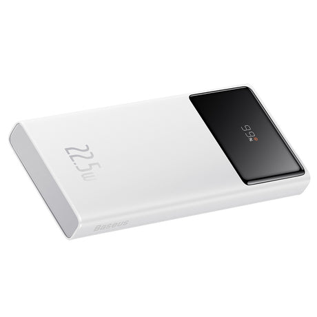 Baterie externa Baseus Star-Lord (PPXJ100002), 2x USB, Type-C, Micro-USB, 22.5W, 10000mAh, Cable Type-C, 3A, 30cm, Alb