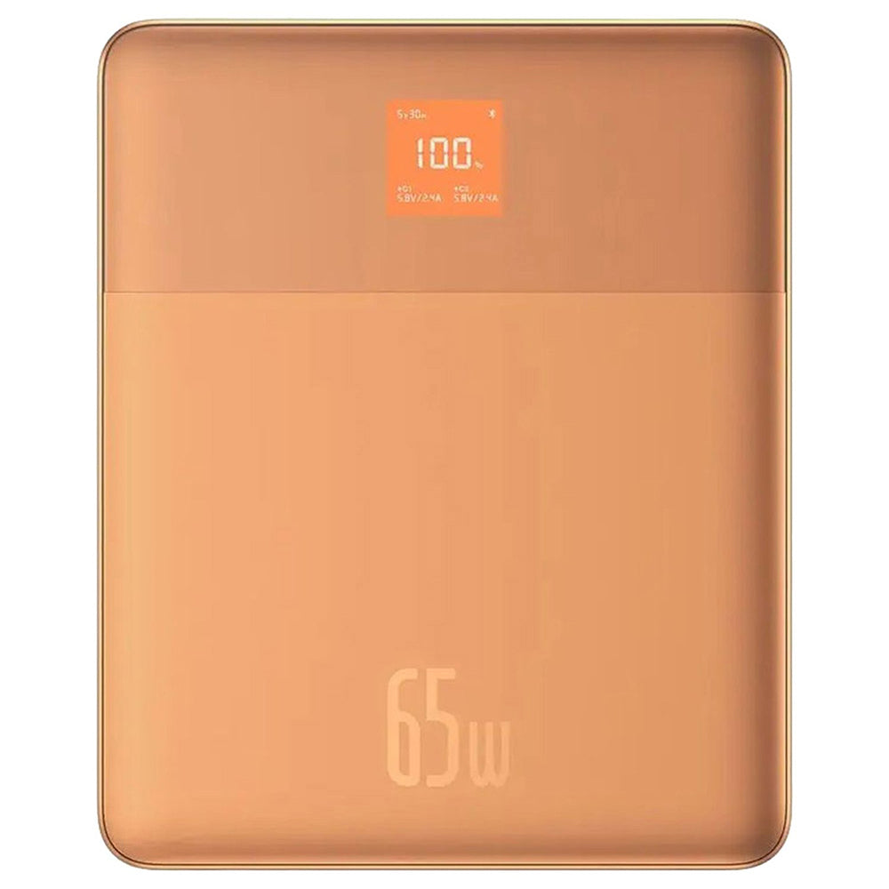 Baterie externa Baseus Blade (P10063801733-00), 2x Type-C, 65W, 12000mAh, Digital Display, with Cable USB-C, Portocaliu