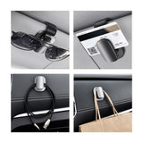 Gadget Baseus Car Organizer Platinum Vehicle (ACYJN-B01), for Glasses, Clamping Type, Negru