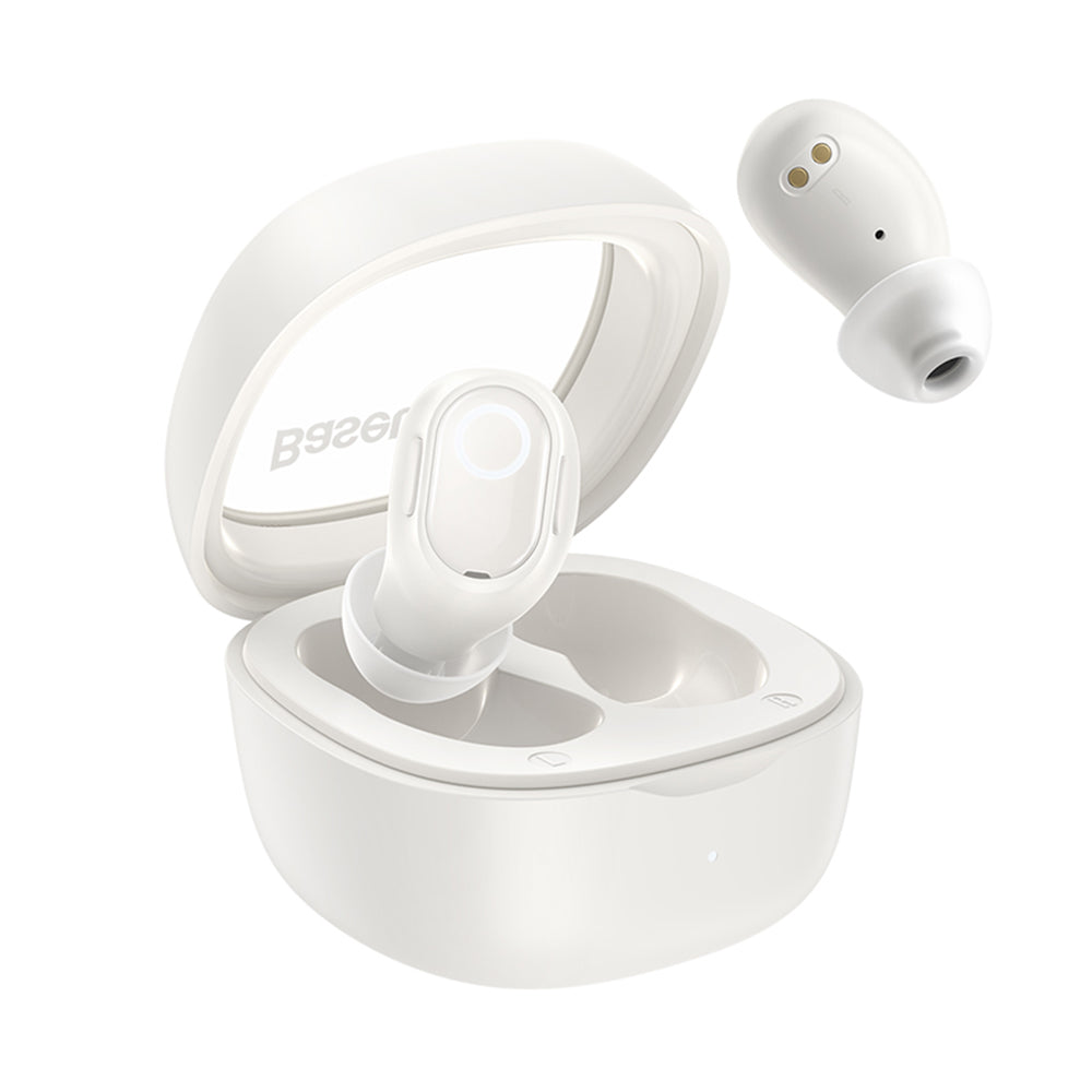 Casti Baseus Bowie WM02 (NGTW370202), Bluetooth 5.3, TWS, In-Ear, with Microphone, Crem Y White