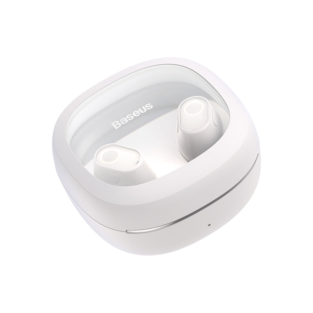 Casti Baseus WM02+ (NGTW370302), True Wireless Stereo, Bluetooth V5.3, Smart Display, Crem Y White