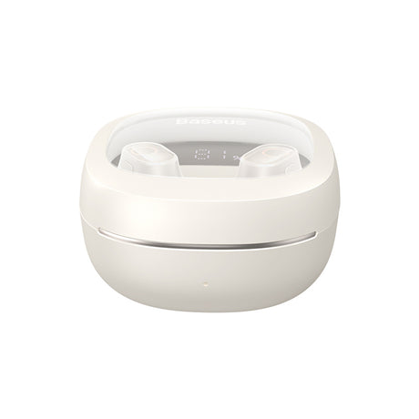 Casti Baseus WM02+ (NGTW370302), True Wireless Stereo, Bluetooth V5.3, Smart Display, Crem Y White