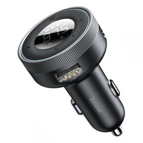 Gadget Baseus FM Modulator and Car Charger Enjoy (CCLH-01), USB-A, 3.4A with LED Display, Negru