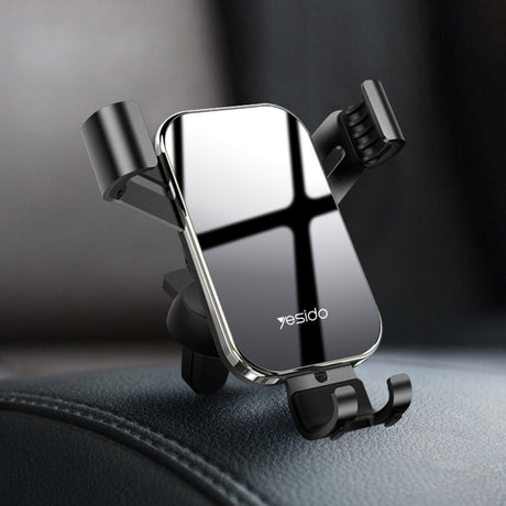 Suport Yesido (C87), Gravity Grip for Air Vent, Negru