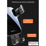 Suport Yesido (C87), Gravity Grip for Air Vent, Negru