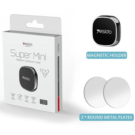 Suport Yesido (C81), Magnetic Grip, Multipurpose Features, for Dashboard, Gri Spatial