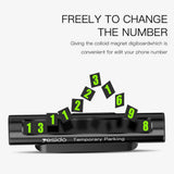 Gadget Yesido Parking Number (C68), for Dashboard, Fluorescent Digits, Number Hiding, Weather-Resistant, Aluminum Alloy, Negru