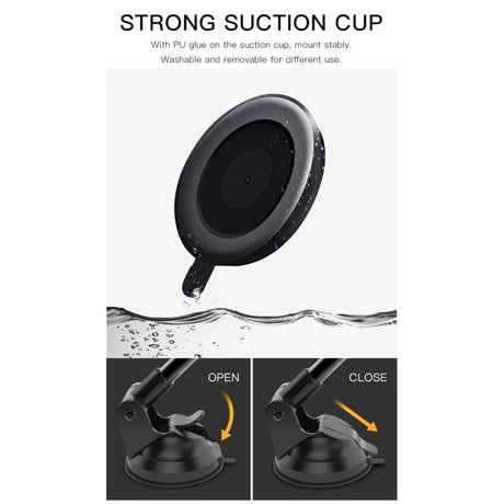 Suport Yesido (C41), Extendable Arm, 360° Rotation Angle, for Dashboard, Windshield, Negru