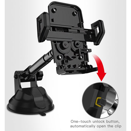 Suport Yesido (C40), Extendable Arm for Dashboard, Windshield, Negru