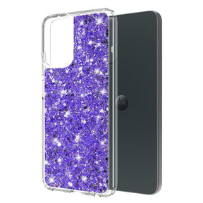 Husa de protectie Techsuit Sparkly Glitter compatibil cu Motorola Moto G34 / Moto G45, Mov