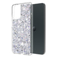 Husa de protectie Techsuit Sparkly Glitter compatibil cu Motorola Moto G34 / Moto G45, Alb