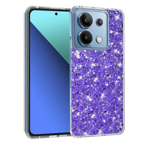 Husa de protectie Techsuit Sparkly Glitter compatibil cu Xiaomi Redmi Note 13 4G, Mov