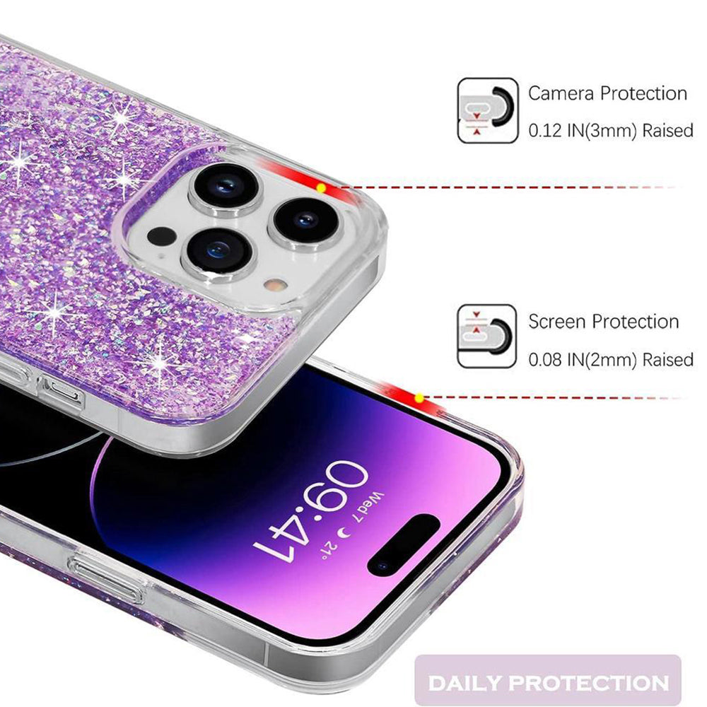 Husa de protectie Techsuit Sparkly Glitter compatibil cu Xiaomi Redmi Note 13 4G, Albastru