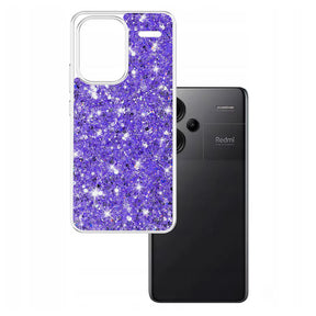 Husa de protectie Techsuit Sparkly Glitter compatibil cu Xiaomi Redmi Note 13 Pro+ 5G, Mov
