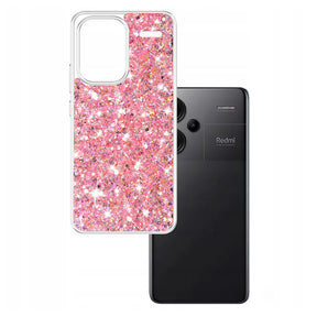 Husa de protectie Techsuit Sparkly Glitter compatibil cu Xiaomi Redmi Note 13 Pro+ 5G, Roz