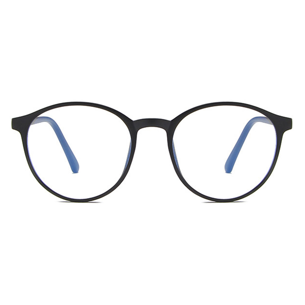 Techsuit Anti-Blue Light Glasses Reflex TR90 (F8551-C2), Round, Nisipiu Black
