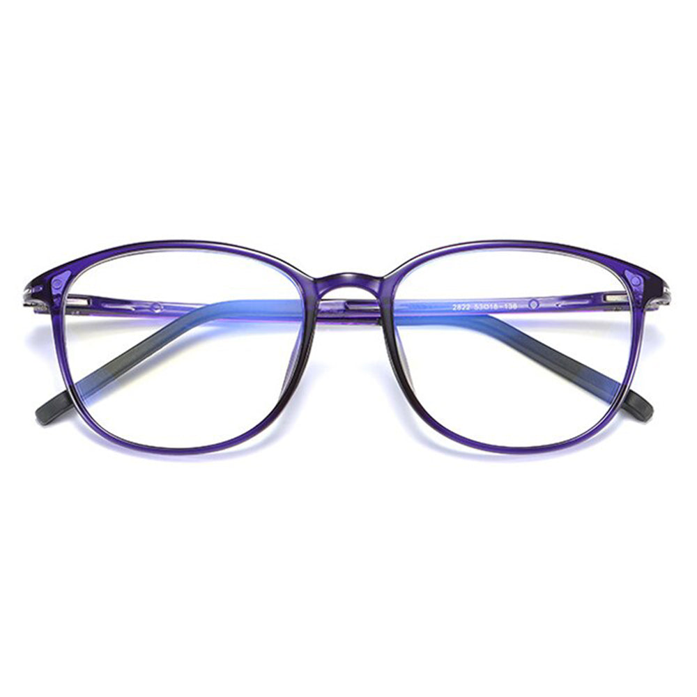 Techsuit Anti-Blue Light Glasses Reflex PC (F2822) kerek lila szemüveg