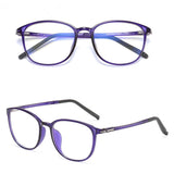 Techsuit Anti-Blue Light Glasses Reflex PC (F2822) kerek lila szemüveg
