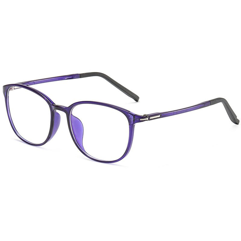 Techsuit Anti-Blue Light Glasses Reflex PC (F2822) kerek lila szemüveg