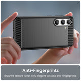 Husa de protectie Techsuit Carbon Silicone compatibil cu Samsung Galaxy S24 FE, Negru