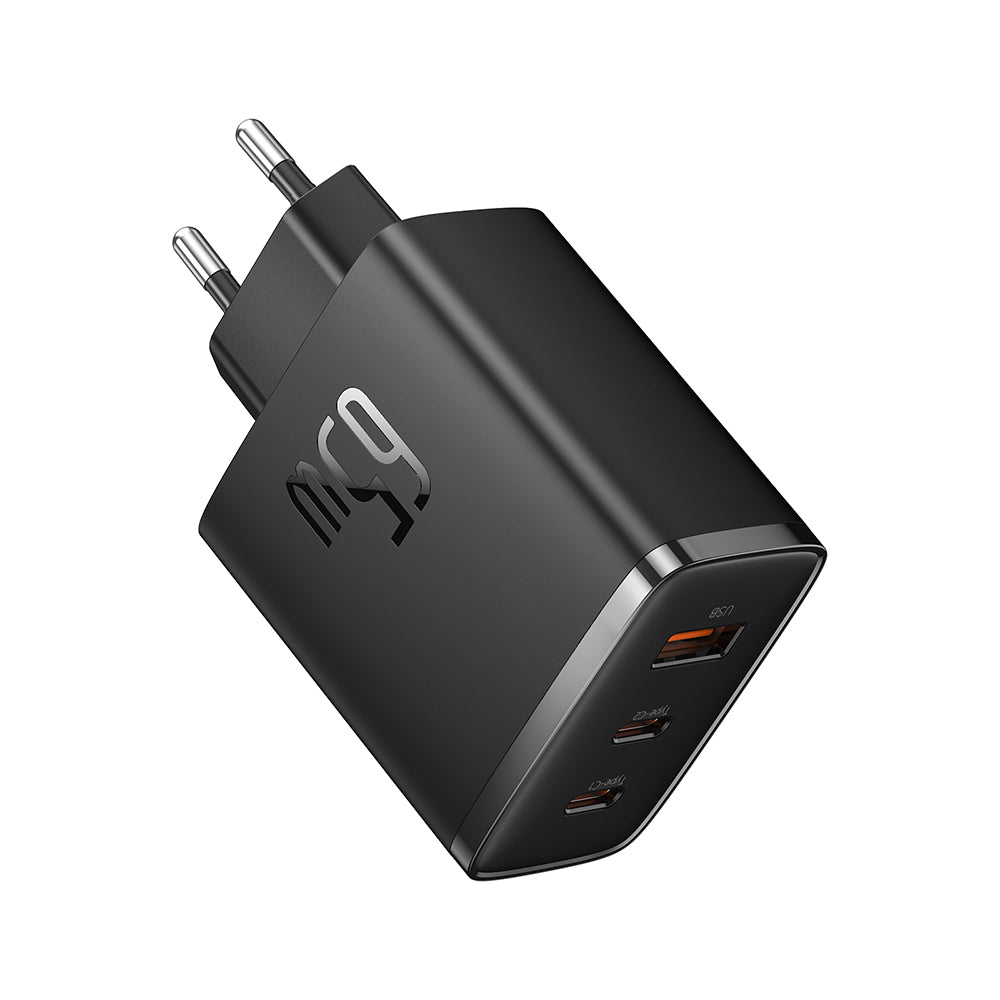 Incarcator Baseus (P10152301113-00), 2x Type-C + USB, 65W, Negru