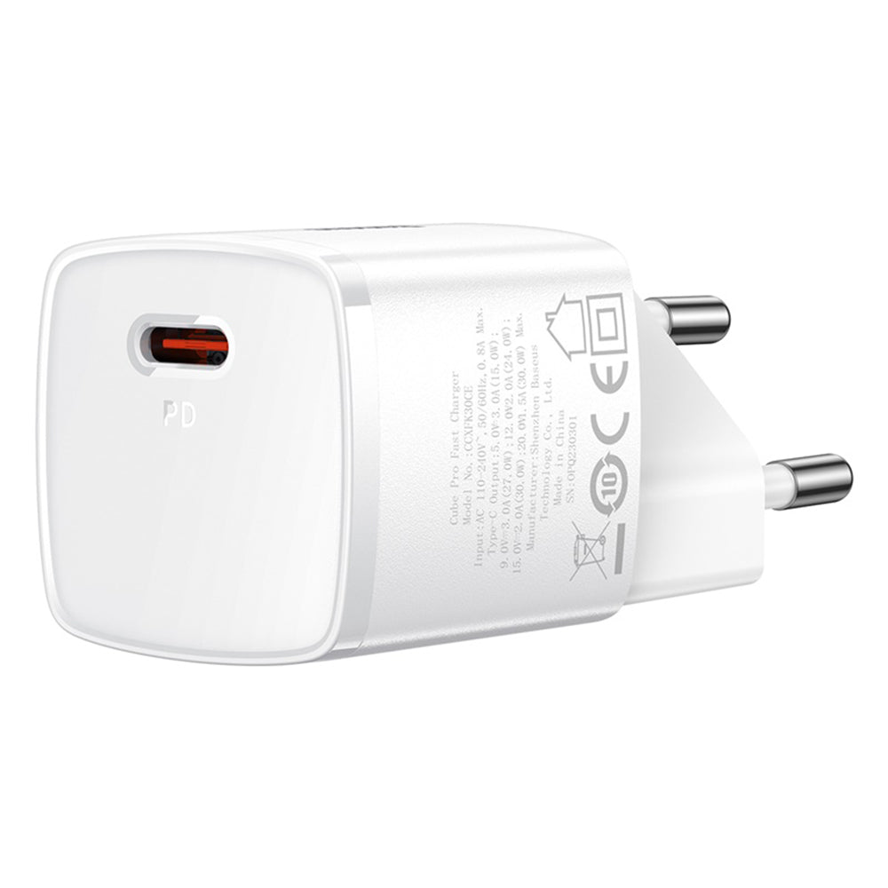 Incarcator Baseus Cube Pro (CCXF000302), Fast Charger, Type-C, 30W, Alb