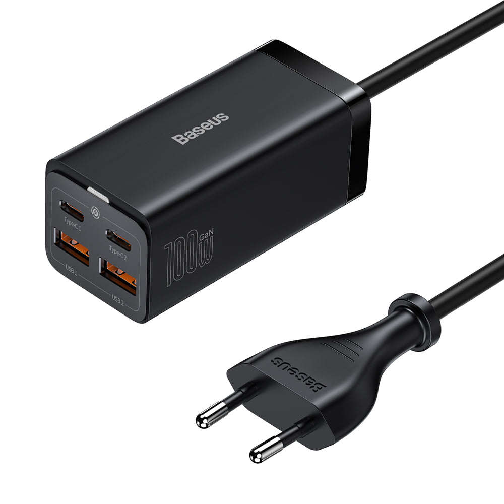 Incarcator Baseus (CCGP000101), 2xUSB-C 2xUSB-A, 100W, Negru