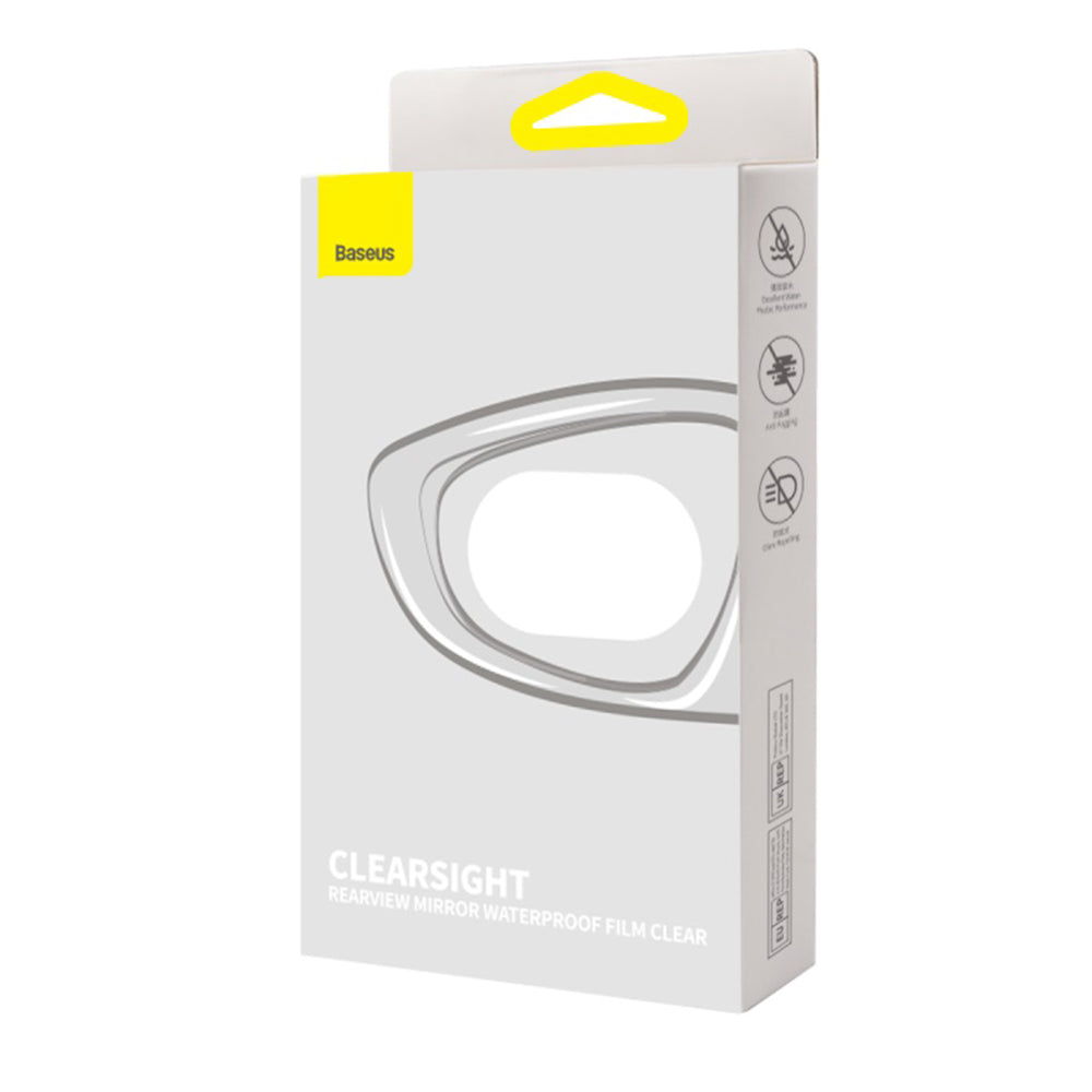 Gadget Baseus (set de 2) Rainproof Film ClearSight (C11853200201-00), for Car Rearview Mirror, Oval, Waterproof, 0.27mm, 96 x 136mm, Transparent