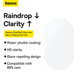 Gadget Baseus (set de 2) Rainproof Film ClearSight (C11853200201-00), for Car Rearview Mirror, Oval, Waterproof, 0.27mm, 96 x 136mm, Transparent