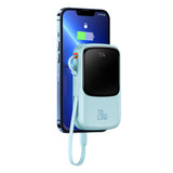 Baterie externa Baseus Qpow Pro (PPQD030003), Lightning, Type-C, USB, 20000mAh, 20W, with Cable USB-C, Lightning, 3A, Albastru