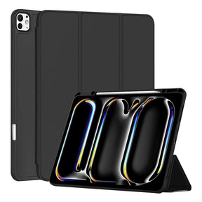 Husa de protectie tableta Techsuit Flex Trifold (with Pencil Holder) compatibil cu iPad Pro 13 (2024) / iPad Pro 13 (2025), Negru