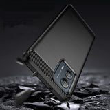 Husa de protectie Techsuit Carbon Silicone compatibil cu Motorola Moto G85, Negru