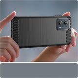 Husa de protectie Techsuit Carbon Silicone compatibil cu Motorola Moto G85, Negru