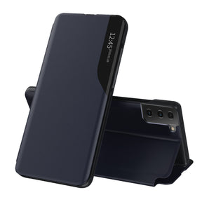 Husa de protectie Techsuit eFold Series compatibil cu Samsung Galaxy S21 FE 5G, Albastru Inchis