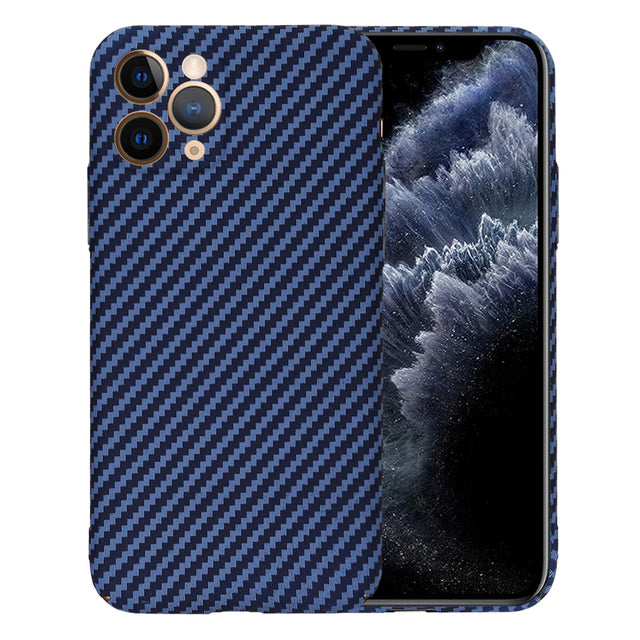 Husa de protectie Techsuit Carbonite FiberShell compatibil cu iPhone 11 Pro, Cyan