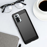 Husa de protectie Techsuit Carbon Silicone compatibil cu Xiaomi Redmi Note 10 Pro / Note 10 Pro Max, Negru