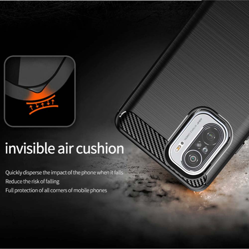 Husa de protectie Techsuit Carbon Silicone compatibil cu Xiaomi Mi 11i / Poco F3, Negru