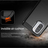 Husa de protectie Techsuit Carbon Silicone compatibil cu Xiaomi Mi 11i / Poco F3, Negru