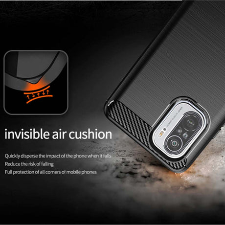 Husa de protectie Techsuit Carbon Silicone compatibil cu Xiaomi Mi 11i / Poco F3, Negru