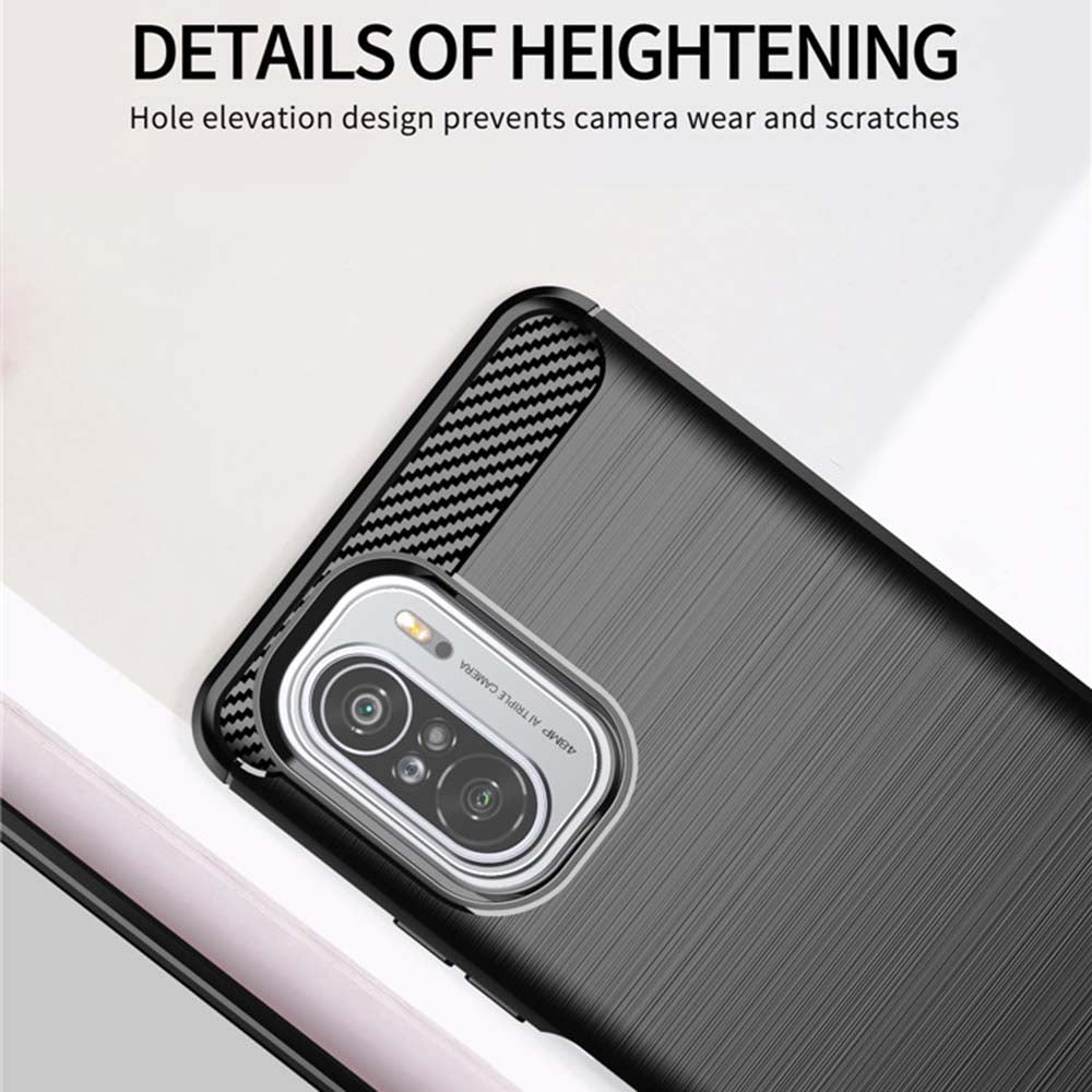 Husa de protectie Techsuit Carbon Silicone compatibil cu Xiaomi Mi 11i / Poco F3, Negru