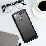 Husa de protectie Techsuit Carbon Silicone compatibil cu Xiaomi Mi 11 Lite 4G / Mi 11 Lite 5G / 11 Lite 5G NE, Negru