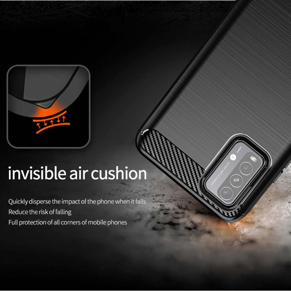 Husa de protectie Techsuit Carbon Silicone compatibil cu Xiaomi Redmi 9T / Redmi 9 Power, Negru