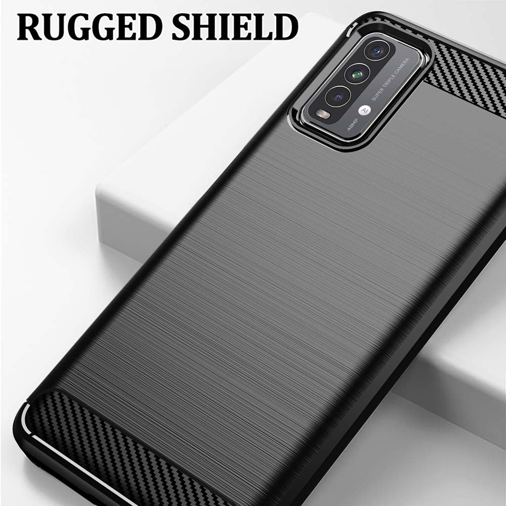 Husa de protectie Techsuit Carbon Silicone compatibil cu Xiaomi Redmi 9T / Redmi 9 Power, Negru