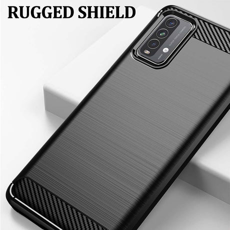 Husa de protectie Techsuit Carbon Silicone compatibil cu Xiaomi Redmi 9T / Redmi 9 Power, Negru